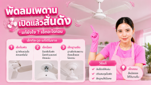 เช็กใบพัดพัดลมเพดานสั่นดัง