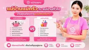 เปรียบเทียบแม่บ้านแม่ครัวกับแม่บ้านทั่วไป