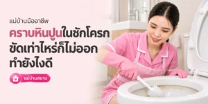 คราบหินปูนชักโครกขัดเท่าไหร่ก็ไม่ออก